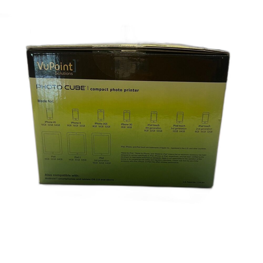 VuPoint Photo Cube Compact Photo Printer Brand New in Box Never Used - Picture 2 of 6